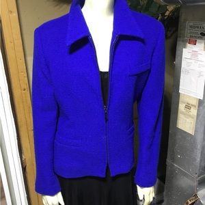 J. London Blue Zip Up Blazer